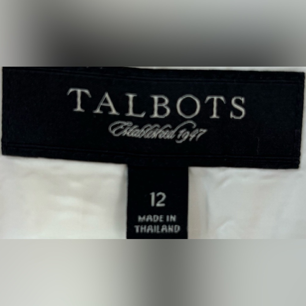 Talbots 12 Sharp Off-White Pocketed Single Front … - image 8
